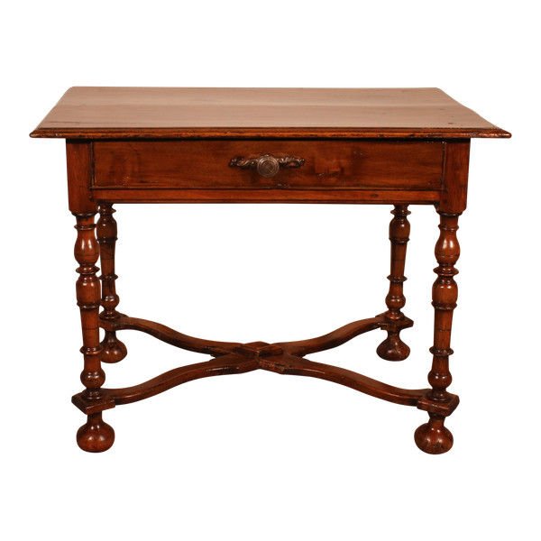 Louis XIV Walnut Writing Table Or Occasional Table From The17th Century