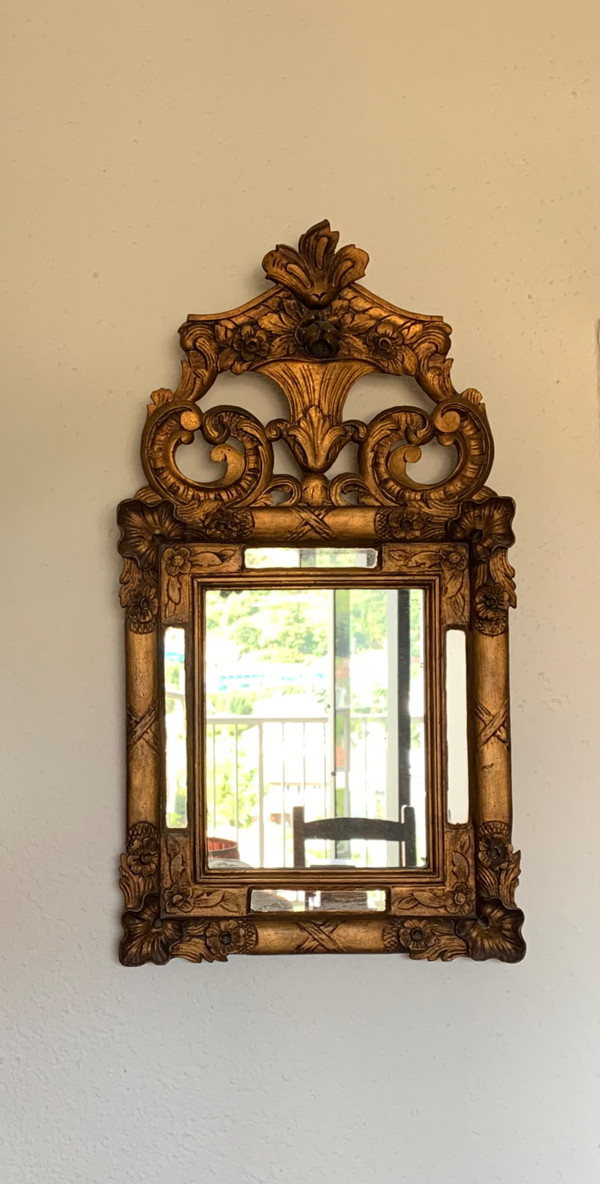 Gilded wood mirror