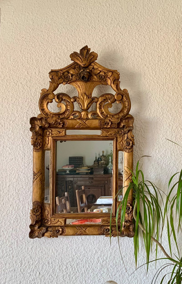 Gilded wood mirror