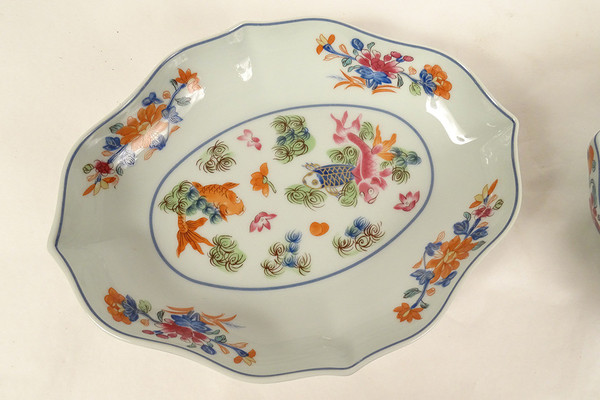 Paire Coupelles Porcelaine Limoges Raynaud Modèle Puiforcat Kiang She XXè