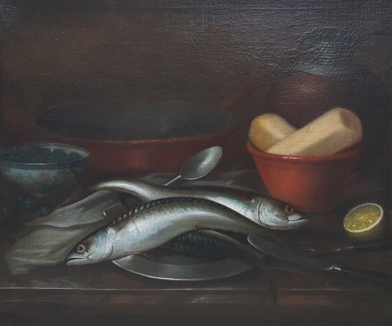 17th century Flemish school - Still life with fish