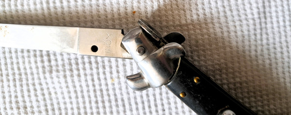 Chatellerault folding knife with ebony handle, early 20th century