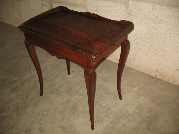 18th century Louis XV small fruitwood bureau table with 1 drawer