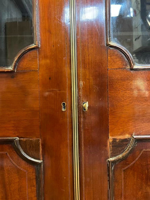 Library - English mahogany display cabinet