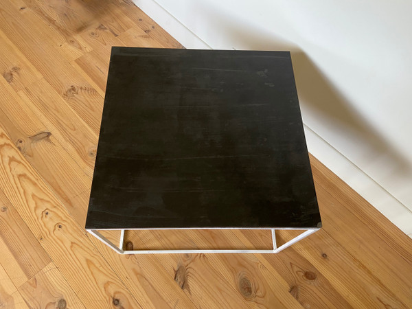 Square slate coffee table or side table.