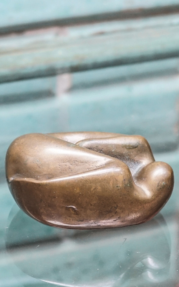 Kleine Skulptur Frau in Bronze 1983