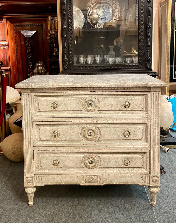 Commode trompe-l’œil style Louis XVI, XIXe siècle