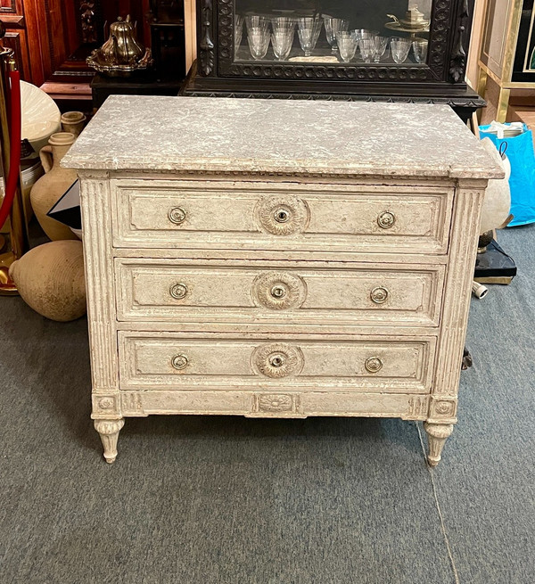 Commode trompe-l’œil style Louis XVI, XIXe siècle