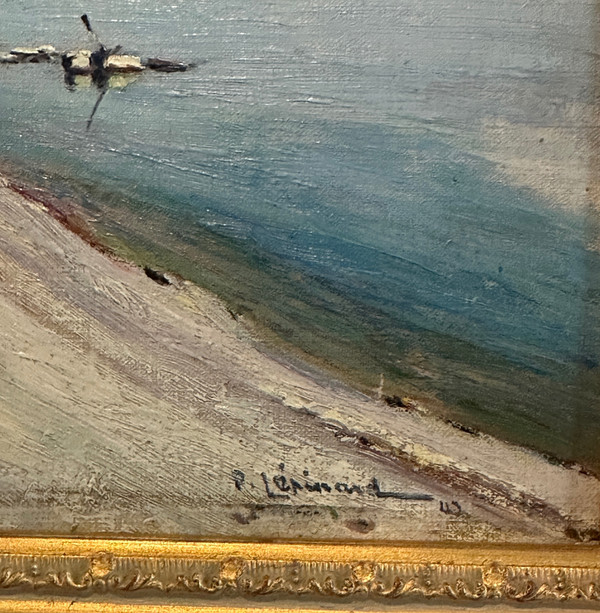 Paul Lépinard (1887-1963), Oil On Panel Lake View Signed