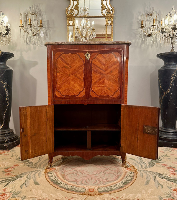 Secretaire In Intarsien Transition Louis XV Louis XVI Um 1770