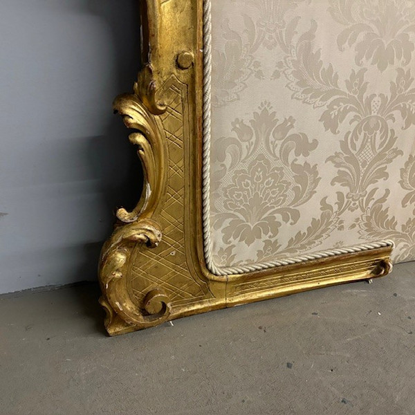 Antique headboard bed Louis Philippe 1840 gold leaf . Mis Largh 192 H 98