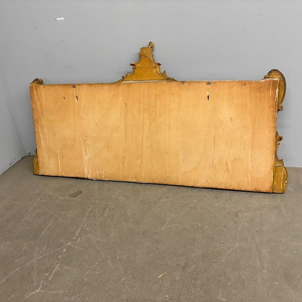 Antique headboard bed Louis Philippe 1840 gold leaf . Mis Largh 192 H 98