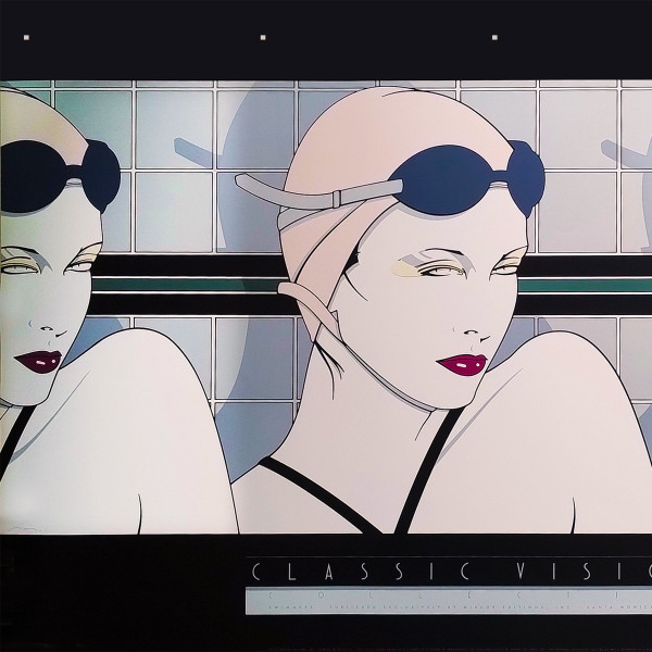 Litografia originale degli anni '70 di Patrick Nagel "Nuotatori", splendida e rara.