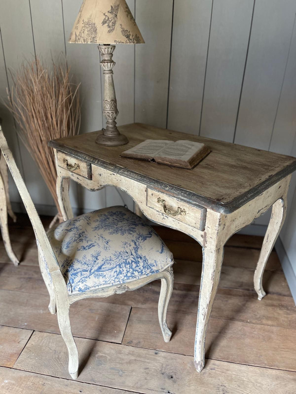 Louis XV 2-drawer writing table (pair), late 19th century patina