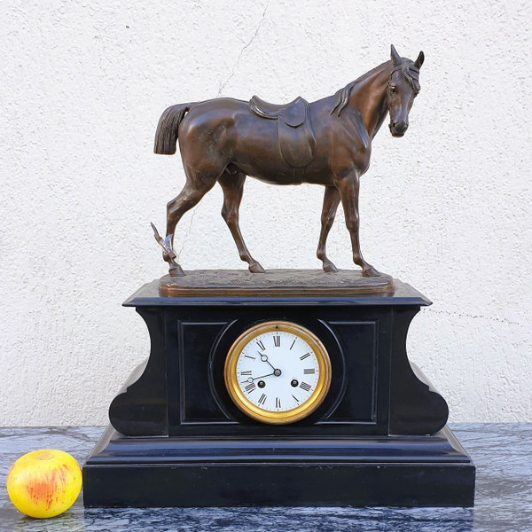 Emile Loiseau, Pendule Au Cheval, XIXème Siècle