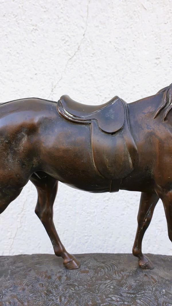 Emile Loiseau, Pendule Au Cheval, XIXème Siècle