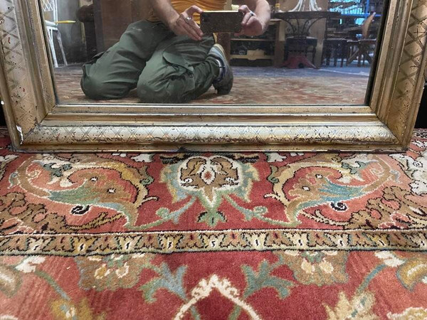 Louis Philippe period mirror with gold leaf