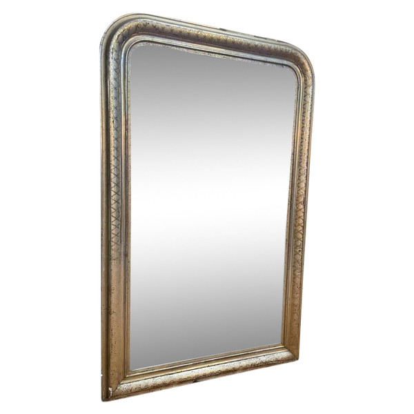 Louis Philippe period mirror with gold leaf