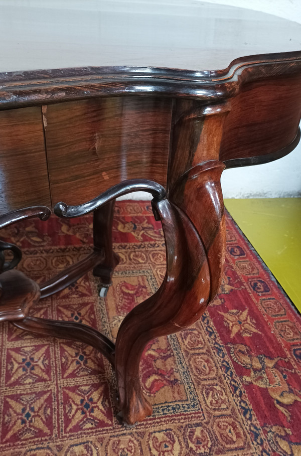 Table violon Napoléon III en palissandre