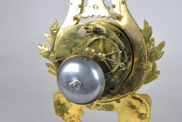 Gilt and enamelled bronze clock, 18th century period