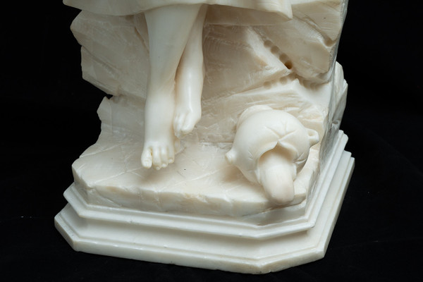 Ancienne Sculpture Française En Albâtre Napoléon III. Epoque 19ème Siècle.