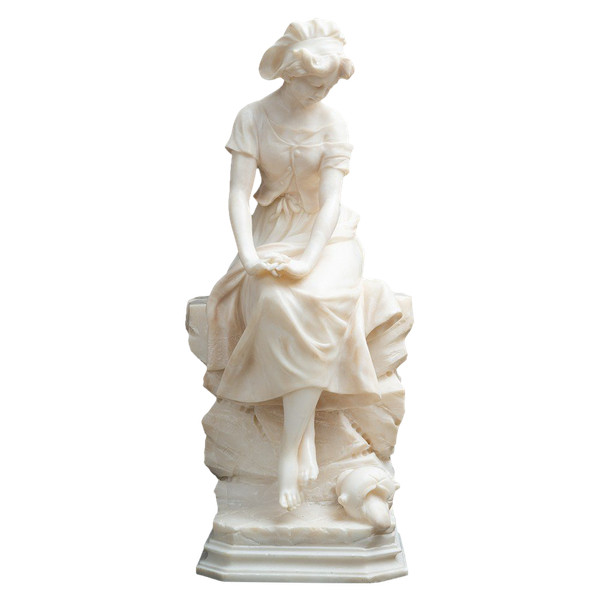 Ancienne Sculpture Française En Albâtre Napoléon III. Epoque 19ème Siècle.