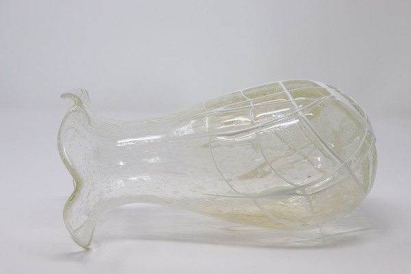 vase en verre transparent, Murano Italia 1980