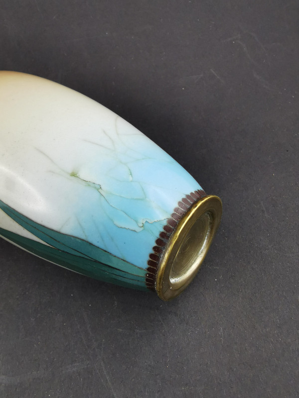 paire de petit vase cloisonné , Japon