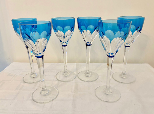 6 verres Roemer cristallerie Saint Louis