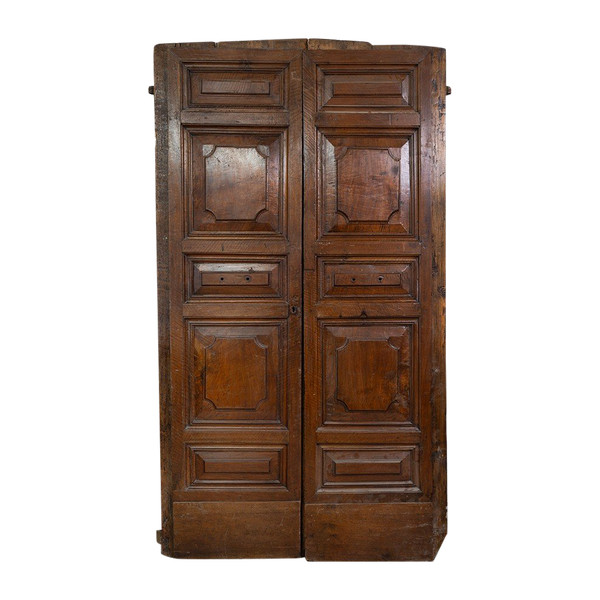 Antique Louis XIV Neapolitan Wall Cabinet in Solid Walnut. 18th Century Period.