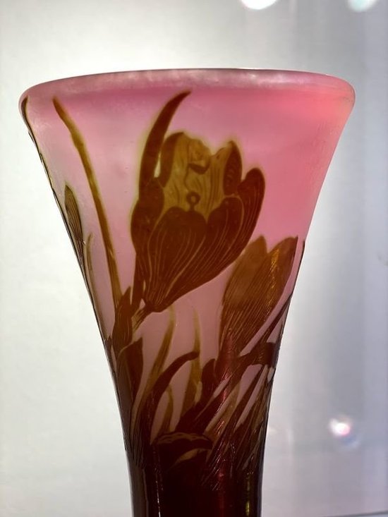 Gallé Art Nouveau Vase With Crocuses