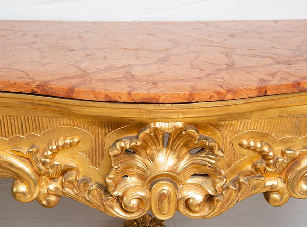 Antique Gilded Console from the 19th Century.