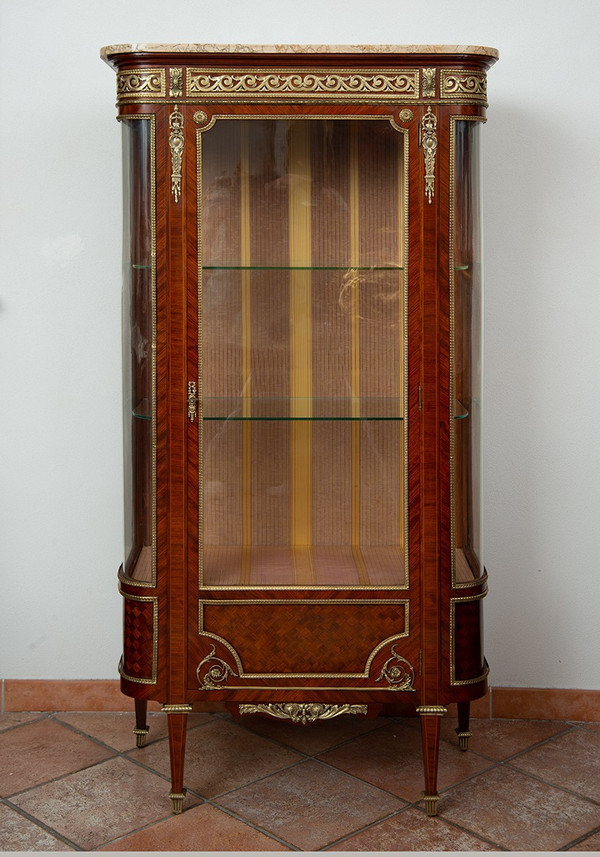 Vitrine Ancienne d'époque Napoléon III 19ème Siècle.