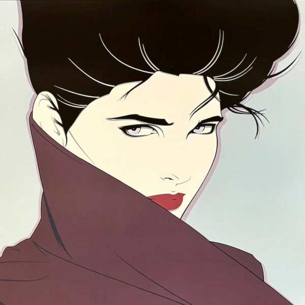 Affiche d'art originale des années 1980 de Patrick Nagel « Le livre »