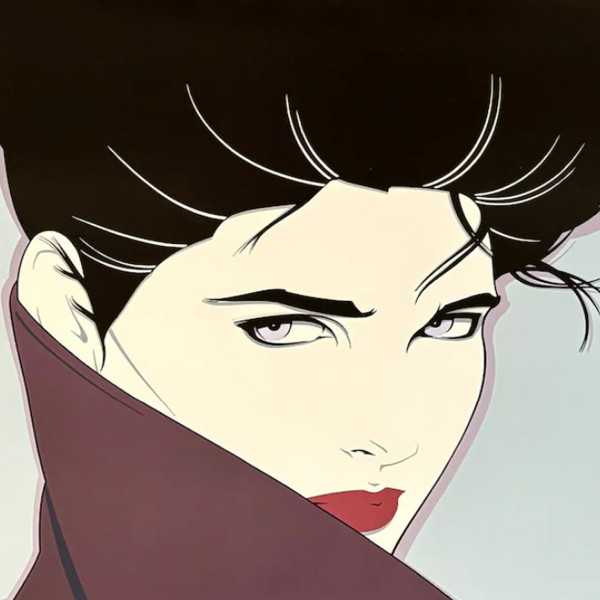 Affiche d'art originale des années 1980 de Patrick Nagel « Le livre »