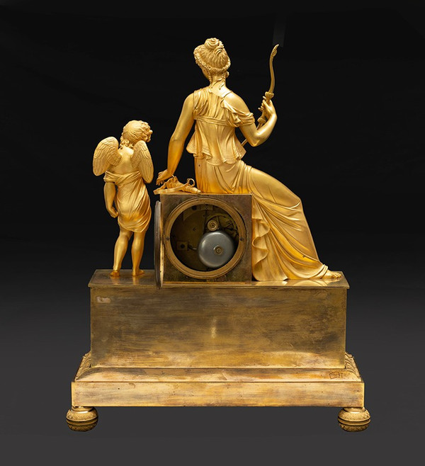 Pendule Ancienne Empire Français Epoque 19ème Siècle.