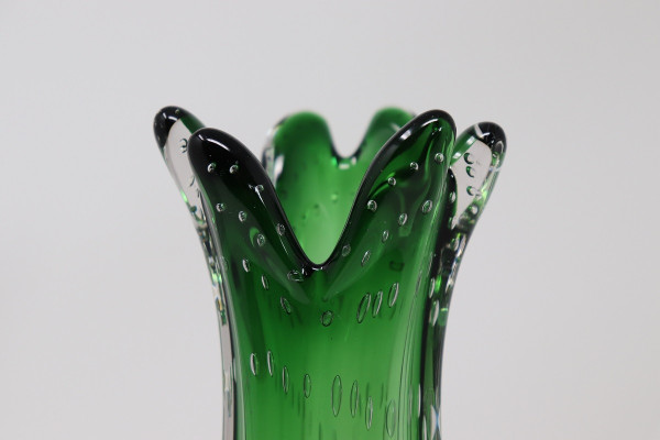 Emerald Green Murano Vase, Italy 1960s