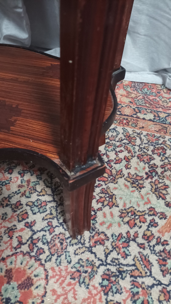 Art Nouveau marquetry pedestal table