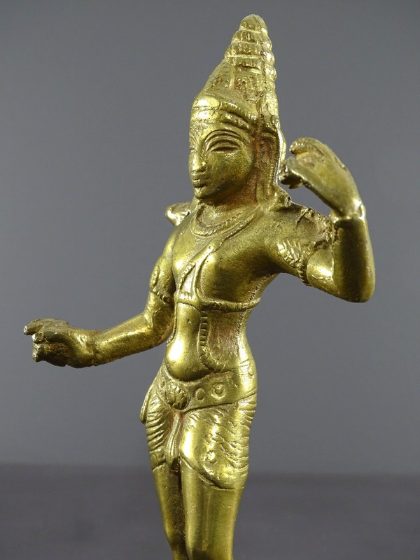 Inde, Milieu Du XXème Siècle, Statue En Bronze Représentant La Déesse Hindoue Parvati.