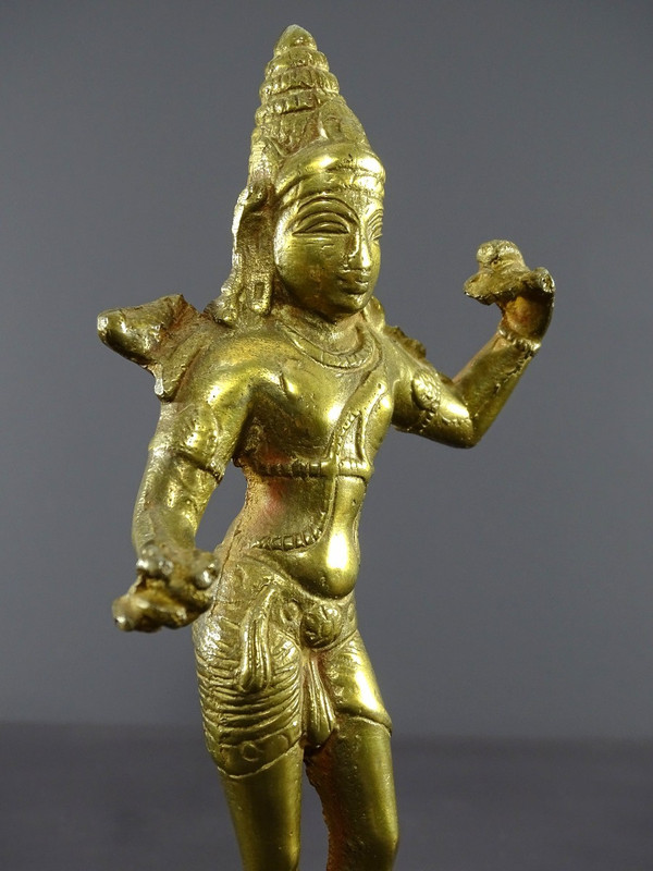 Inde, Milieu Du XXème Siècle, Statue En Bronze Représentant La Déesse Hindoue Parvati.