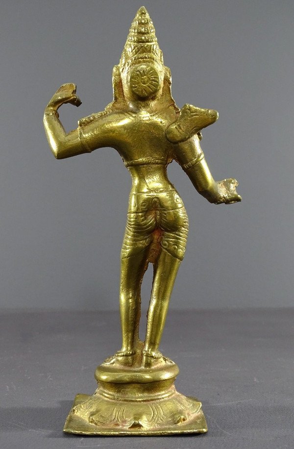 Inde, Milieu Du XXème Siècle, Statue En Bronze Représentant La Déesse Hindoue Parvati.