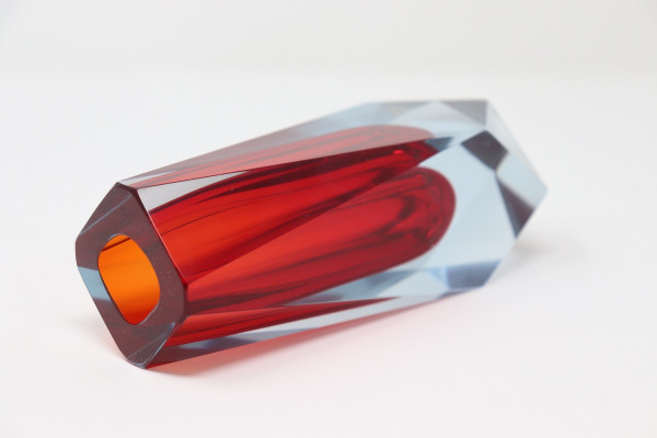 Murano glass vase attributed to Flavio Poli for Alessandro Mandruzzato 1960s