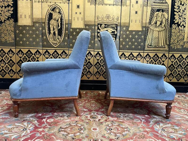 Pair of Napoleon III armchairs - bergères