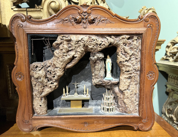 Large Diorama of the Grotto of Lourdes - 19th Century