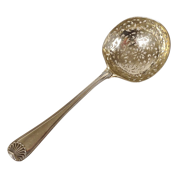 Solid Silver Sprinkling Spoon Farmers General Shell 85gr XVIIIth