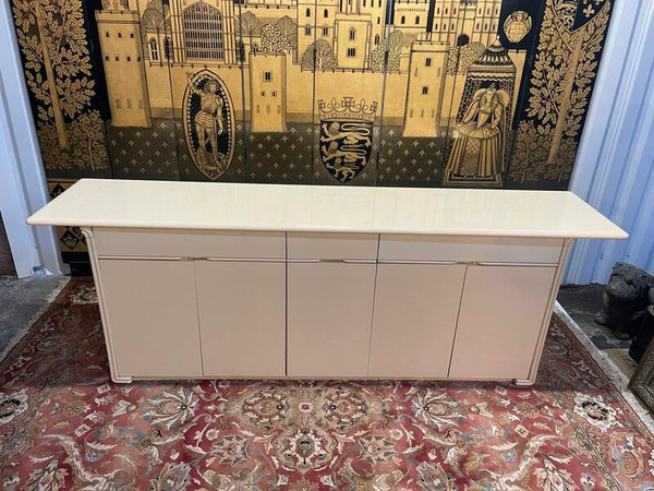 Sideboard - Buffet 1970 in beige lacquer