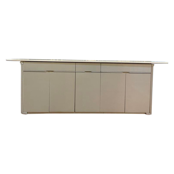 Sideboard - Buffet 1970 in beige lacquer