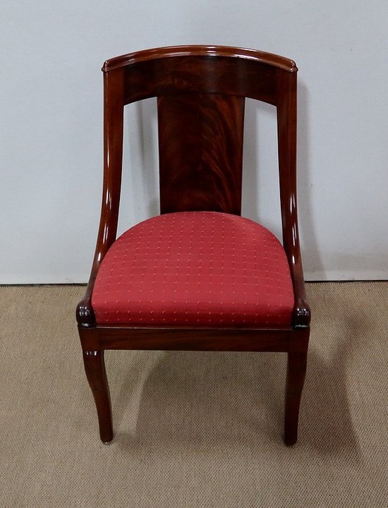  Suite of four Mahogany Gondola Chairs, Restoration period - 1st part of the 19th century