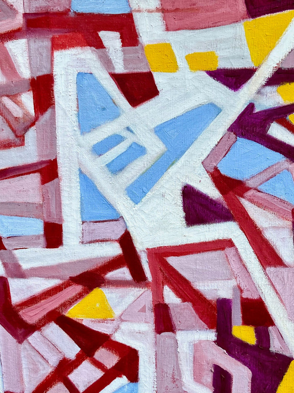 Andrée Simon (1896-1981), Abstract Composition, Oil on Canvas from 1978.