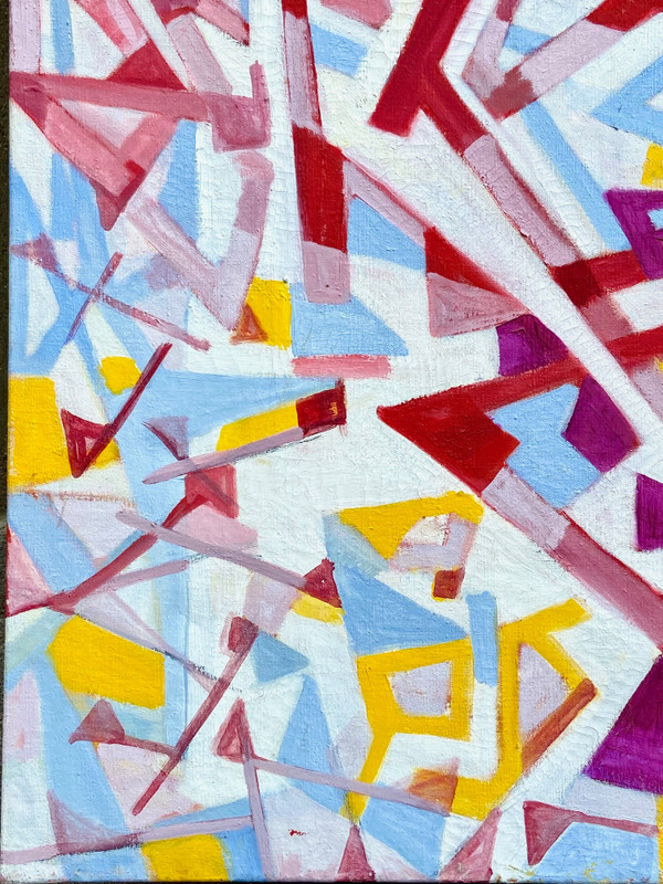 Andrée Simon (1896-1981), Abstract Composition, Oil on Canvas from 1978.